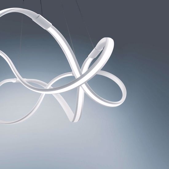 Lampadario curls vivida design moderno per soggiorno led 60w 3000k dimmerabile