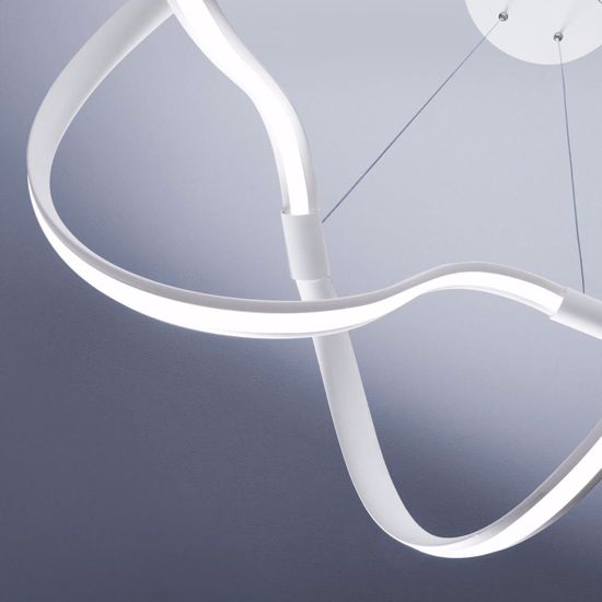 Lampadario curls vivida design moderno per soggiorno led 60w 3000k dimmerabile