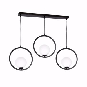 Lampadario da cucina cavi regolabili moderna nera