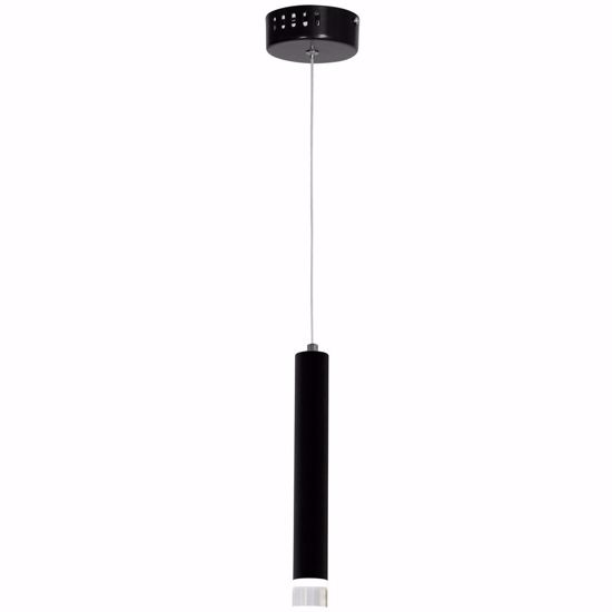 Lampadario per comodini camerda da letto cilindro nero led 5w 4000k