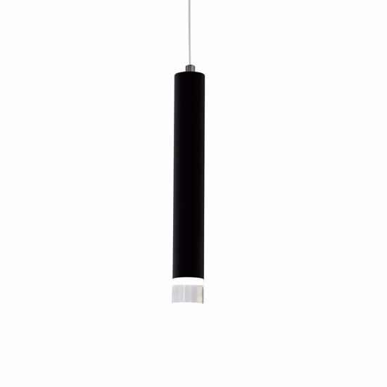 Lampadario per comodini camerda da letto cilindro nero led 5w 4000k