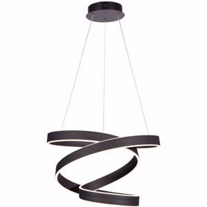 Lampadario per soggiorno design moderno nero led 45w 4000k