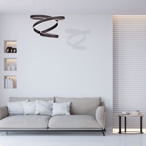 Lampadario per soggiorno design moderno nero led 45w 4000k