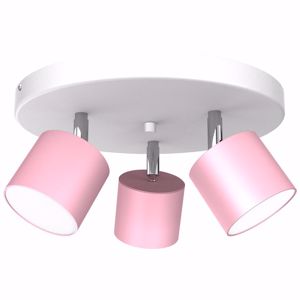 Plafoniera rosa per cameretta bambina tre luci orientabili