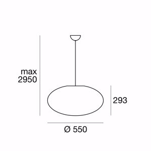 Lampadario da cucina bianco ovale ip65 linea light oh!smash
