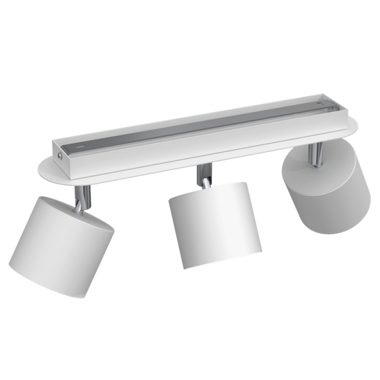 Stot con faretti led a soffitto 3 luci bianco orientabili gx53