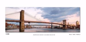 Quadro moderno ponte di brooklyn 150x50 stampa su tela