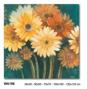 Quadro floreale 50x50 colorato stampa su tela
