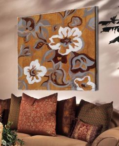 Quadro floreale stile chabby rustico 70x70 stampa su tela