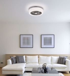 Ventilatore plafoniera da soffitto moderna con luce tricolor telecomando