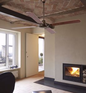 Ventilatore da soffitto vintage a pale fino a 28mq comando a parete 140cm