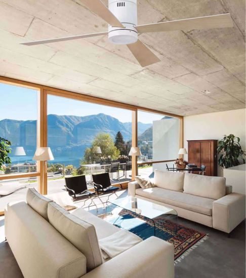Ventilatore a soffitto bianco con luce 28mq pale bicolore 132cm telecomando