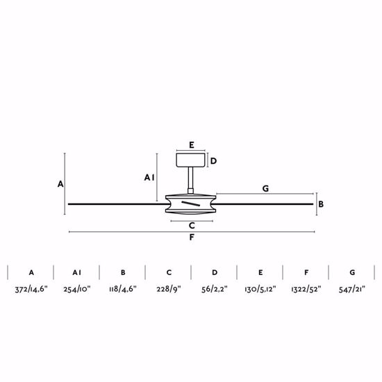 Ventilatore a soffitto 28mq pale bicolore nero marrone 132cm con telecomando