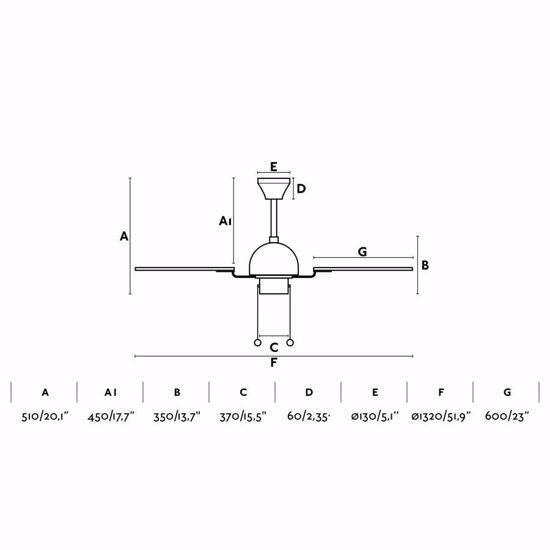 Ventilatore da soffitto 28mq stile coloniale marrone comando a catena 132cm