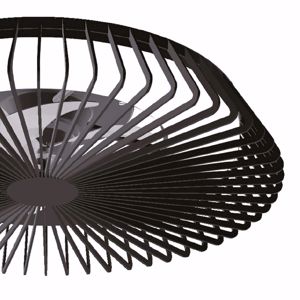 Ventilatore da soffitto moderno 18mq silenzioso con luce nero telecomando