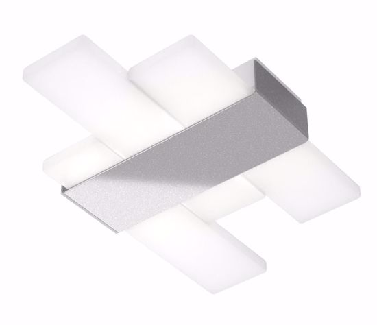 Toplight flight plafoniera moderna silver per soggiorno luce led 3000k 4000k