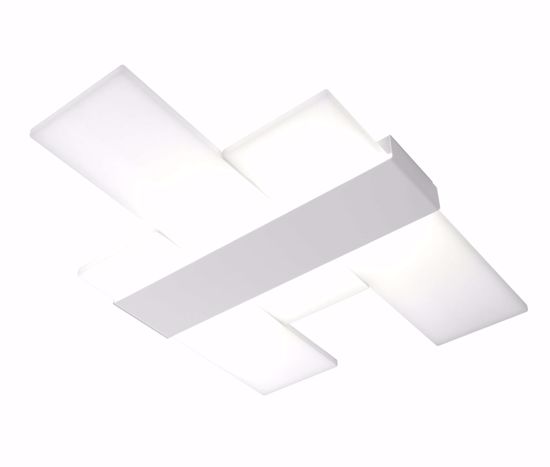 Grande plafoniera led 40w bianca per salotto toplight flight