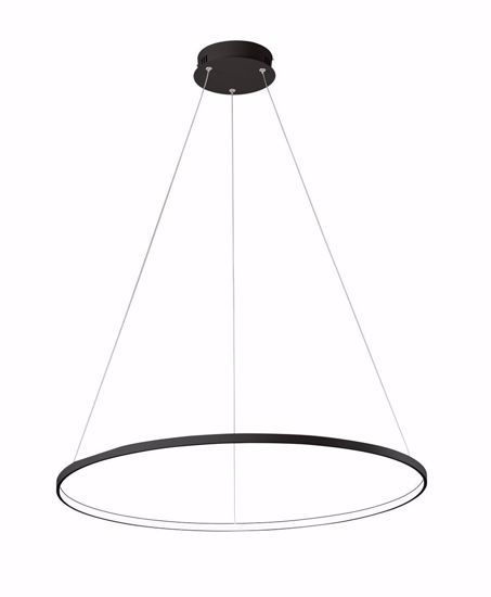 Isyluce affralux aluring grande lampadario moderno cerchio led 3200k nero diametro 80cm