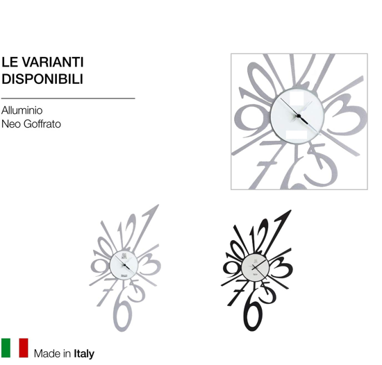 Orologio da parete colore alluminio moderno design originale