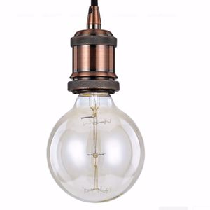 Frida sp1 lampadario pendente rame cavo tessuto nero ideal lux