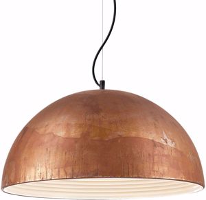 Ideal lux folk sp1 d50 lampadario da cucina corten ossidato