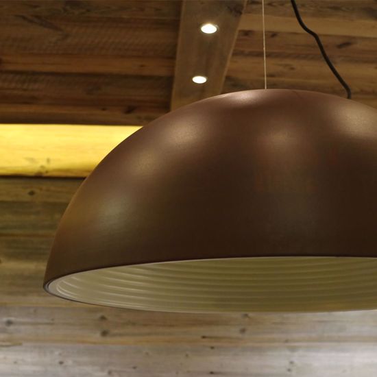 Ideal lux folk sp1 d50 lampadario da cucina corten ossidato