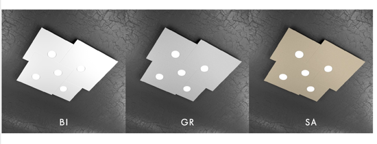 Plafoniera per cucina moderna toplight plate antracite