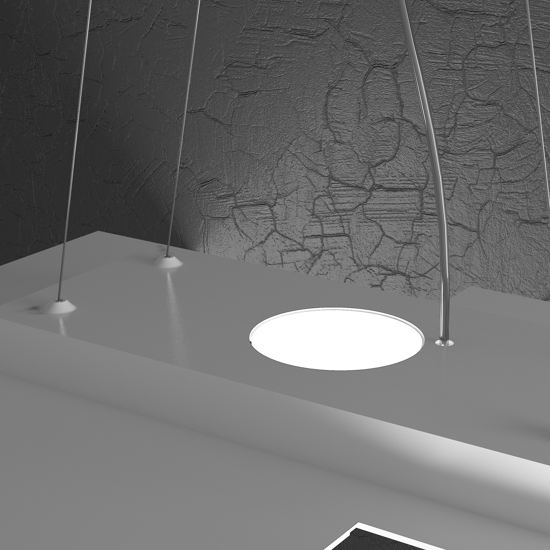 Toplight plate lampadario moderno per salotto biemissione metallo antracite