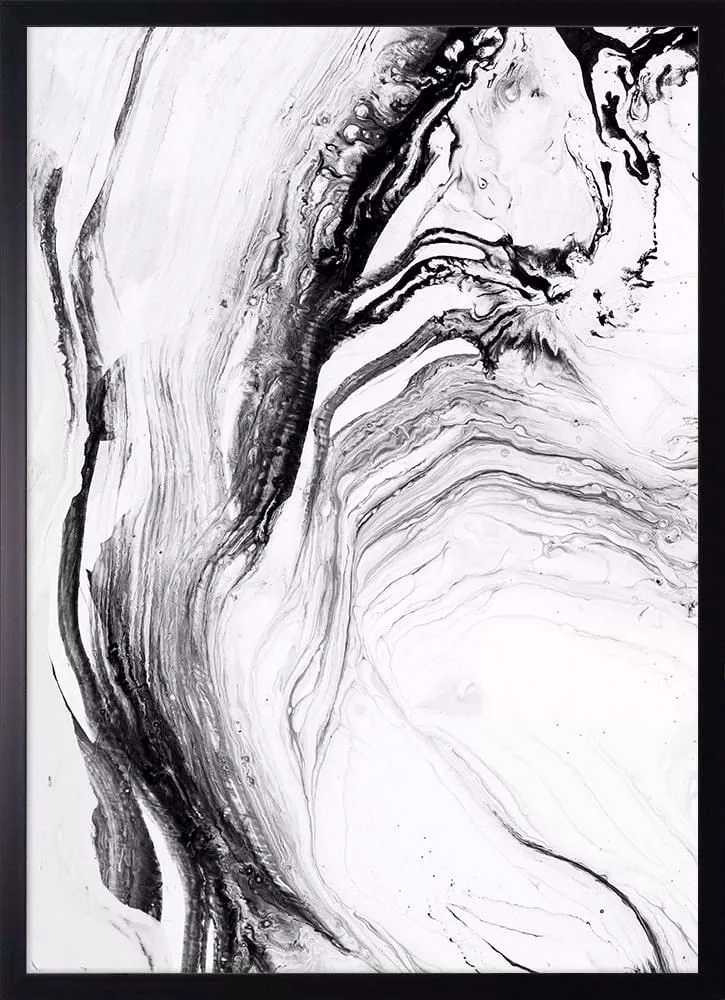 Quadro astratto moderno bianco e nero soggiorno canvas 53x73