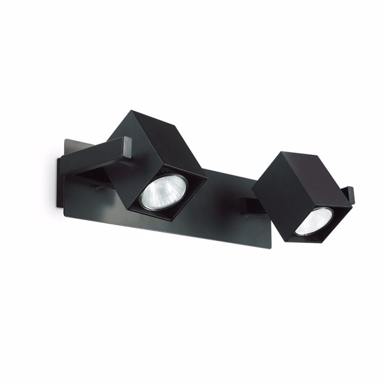 Ideal lux mouse ap2 applique led con 2 faretti orientabili nero