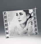 Cornice portafoto in vetro cristallo trasparente da tavolo 15x10