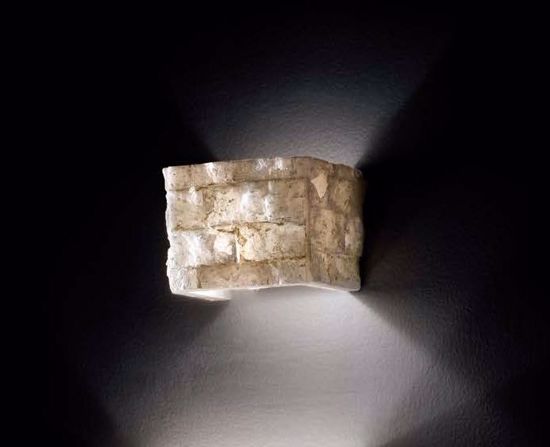 Lampada da parete pietra alabastro per interni