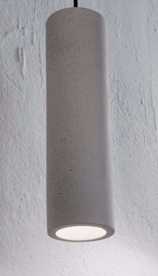 Lampadario pendente in cemento cilindro per isola penisola cucina