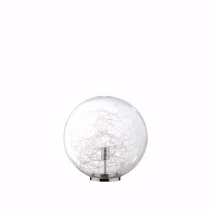 Lampade da comodino moderne sfera di vetro trasparente per camera da letto