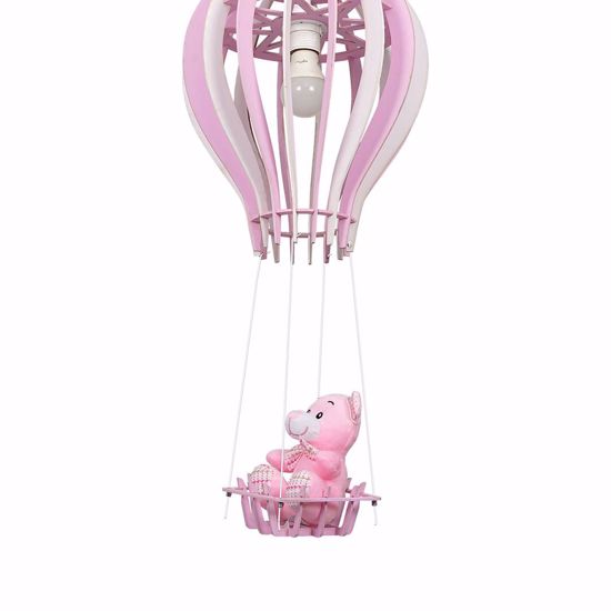 Lampadario a sospensione mongolfiera per cameretta bambina rosa