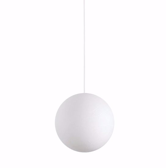 Lampada a sospensione sfera bianca materiale plastico effetto carta 50cm