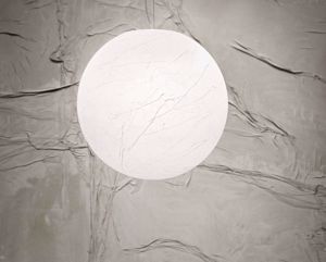 Lampada a sospensione sfera policarbonato bianco 60cm effetto carta