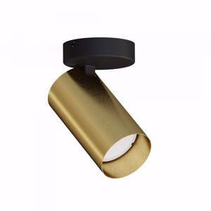 Faretto gu10 led da soffitto cilindro nero oro luce orientabile