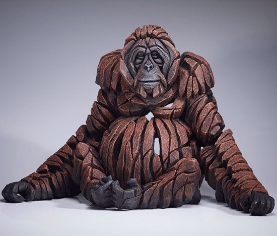 Edge scultura da tavolo orangotango artigianale argilla marmo