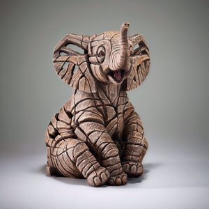 Scultura elefantino da tavolo edge soprammobile artigianale argilla marmo