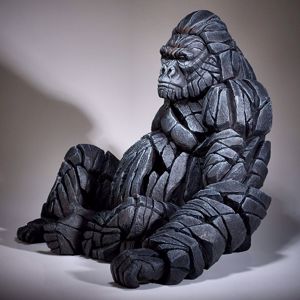 Edge gorilla scultura da tavolo soprammobile artigianale argilla marmo decorato
