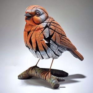 Edge scultura uccello robin da tavolo soprammobile decorato a mano