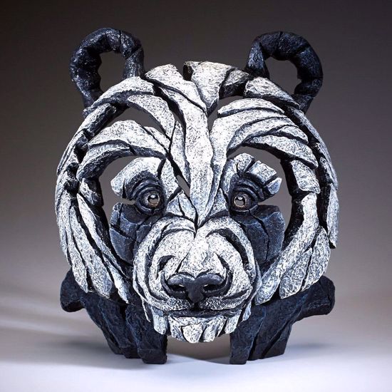 Edge scultura testa del panda soprammobile decorato a mano