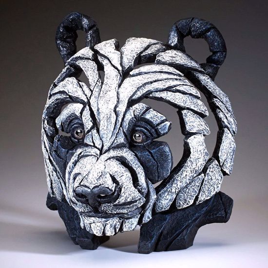 Edge scultura testa del panda soprammobile decorato a mano