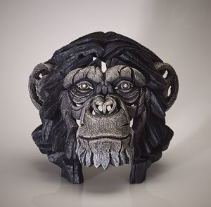 Edge busto testa di scimpanze scultura decorata a mano