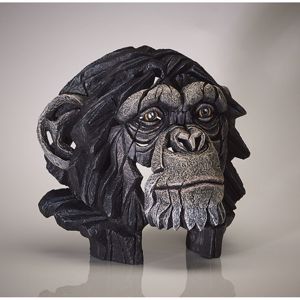 Edge busto testa di scimpanze scultura decorata a mano