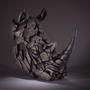 Edge busto testa di rinoceronte scultura da tavolo versione scura