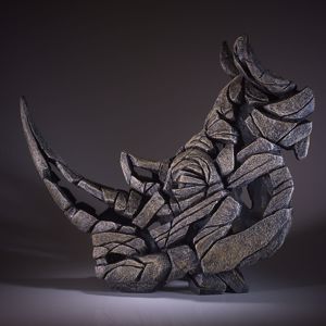 Edge busto testa di rinoceronte scultura da tavolo versione scura