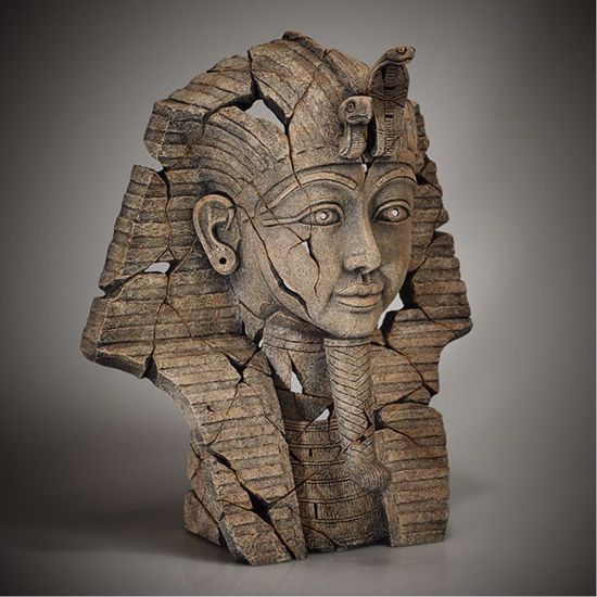 Soprammobile moderno da tavolo busto di tutankhamon sabbie del tempo artigianale decorata edge
