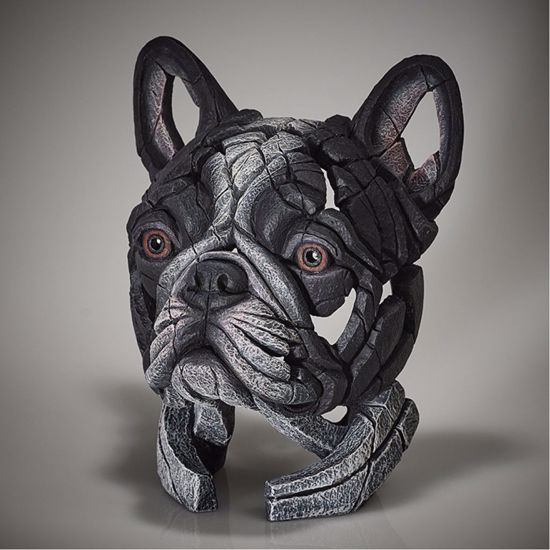 Sculture moderne design busto bulldog francese soprammobile artistico artigianale edge